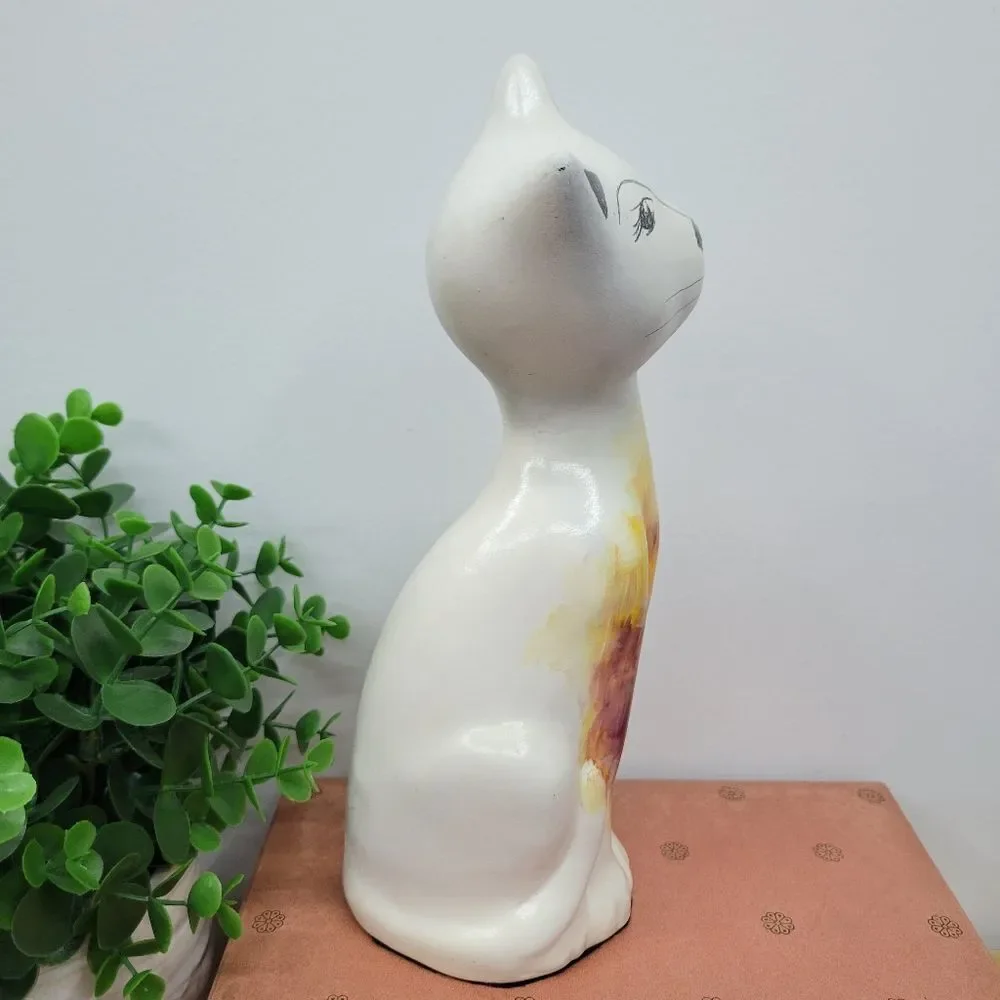 Long Neck Vintage Whimsical Cat Statue Figurine